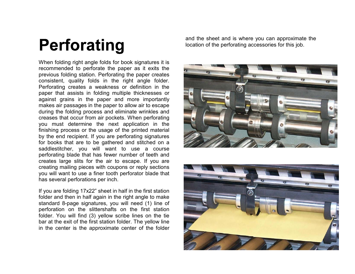 Baumfolder BAUM20: Perforating instructions User Manual | 3 pages