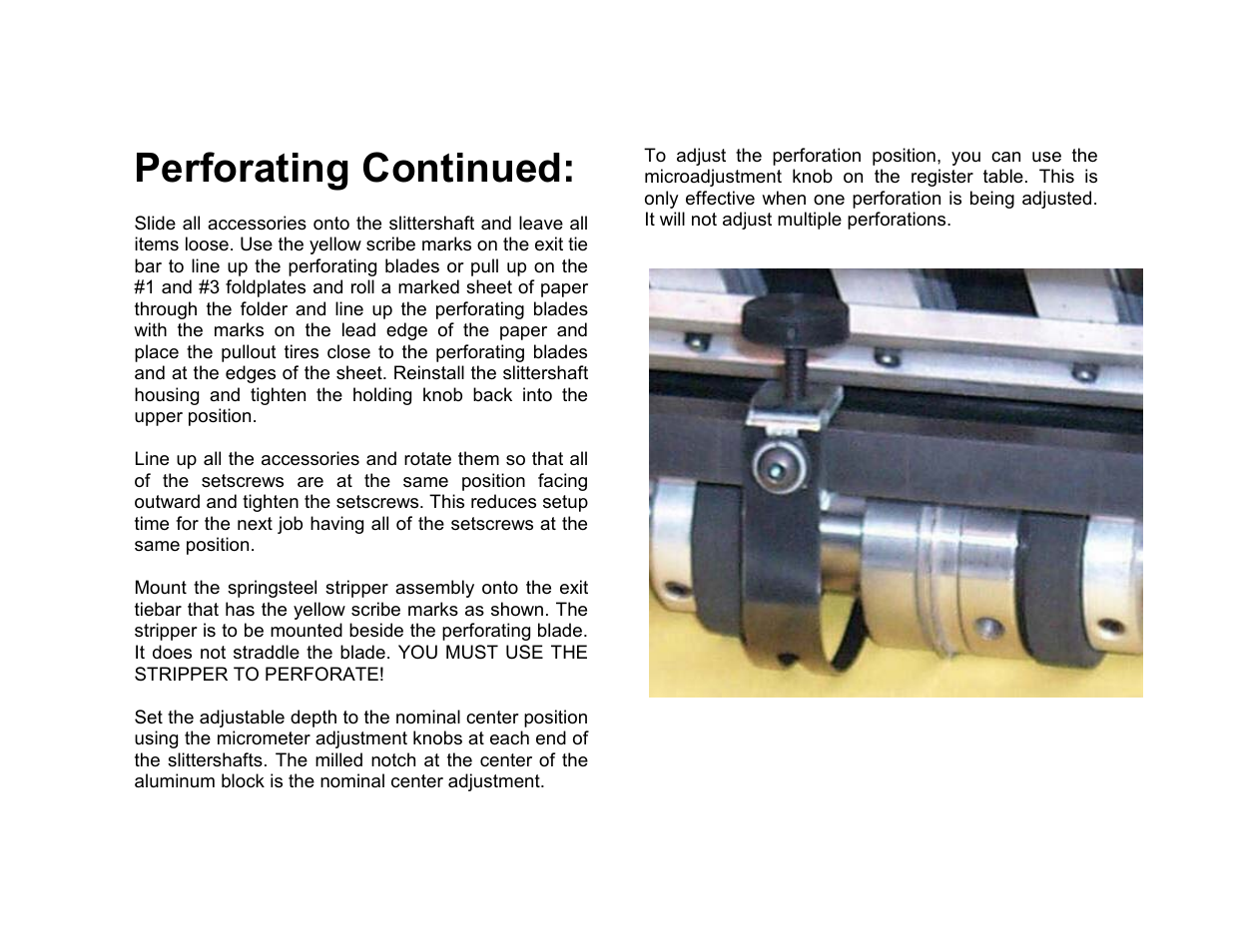 Perforating continued | Baumfolder BAUM20: Perforating instructions User Manual | Page 3 / 3