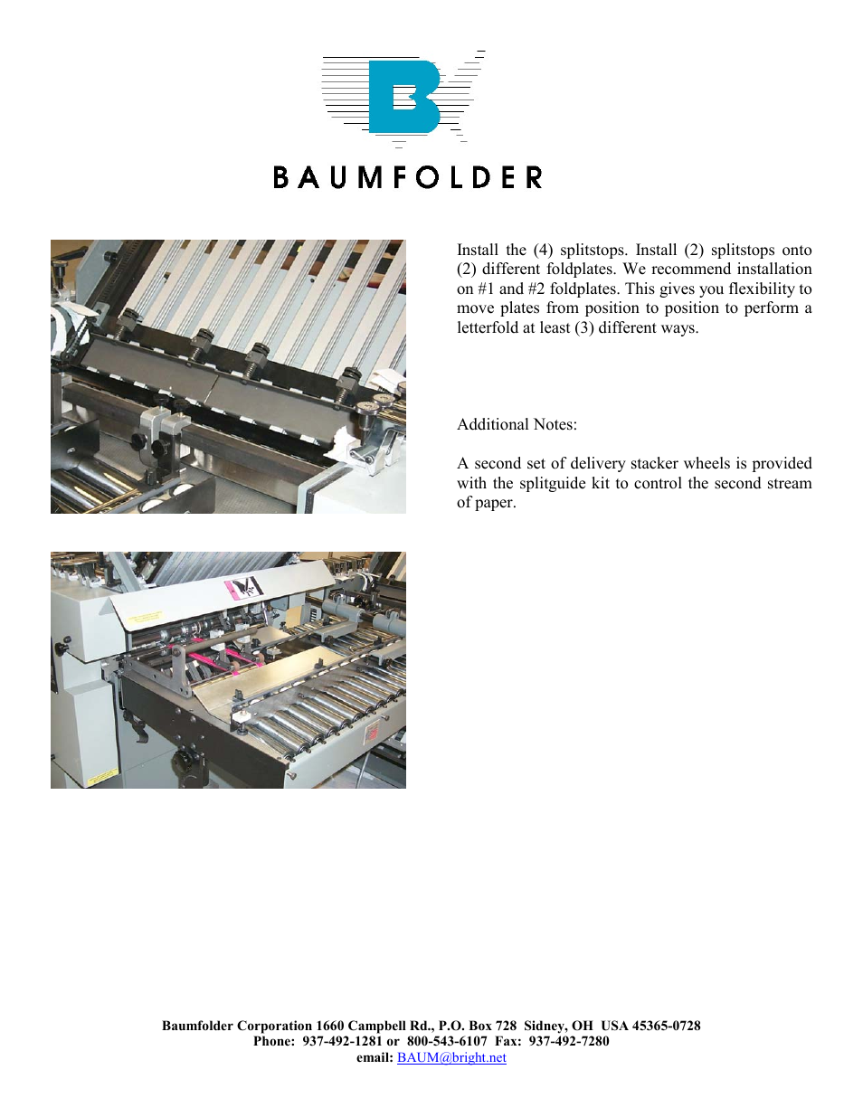 Baumfolder BAUM20: Split Guide installation User Manual | Page 3 / 3