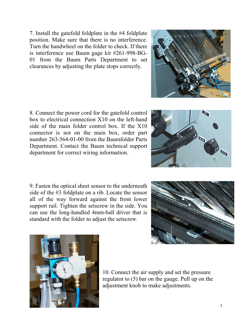 Baumfolder BAUM18: Pneumatic Gatefold User Manual | Page 5 / 12