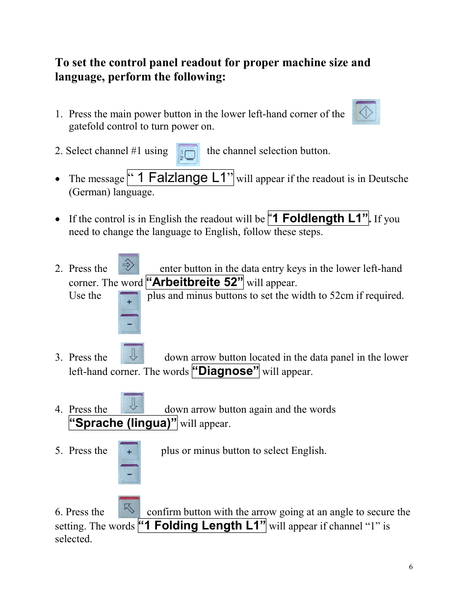1 falzlange l1 | Baumfolder BAUM18: Pneumatic Gatefold User Manual | Page 6 / 12