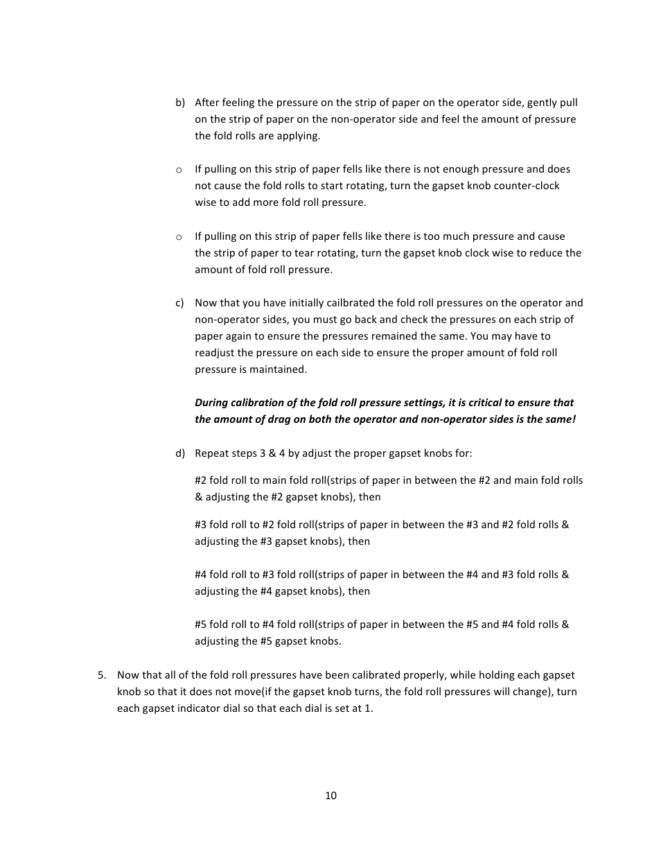 Baumfolder BAUM1620 Gapset Calibration User Manual | Page 10 / 13