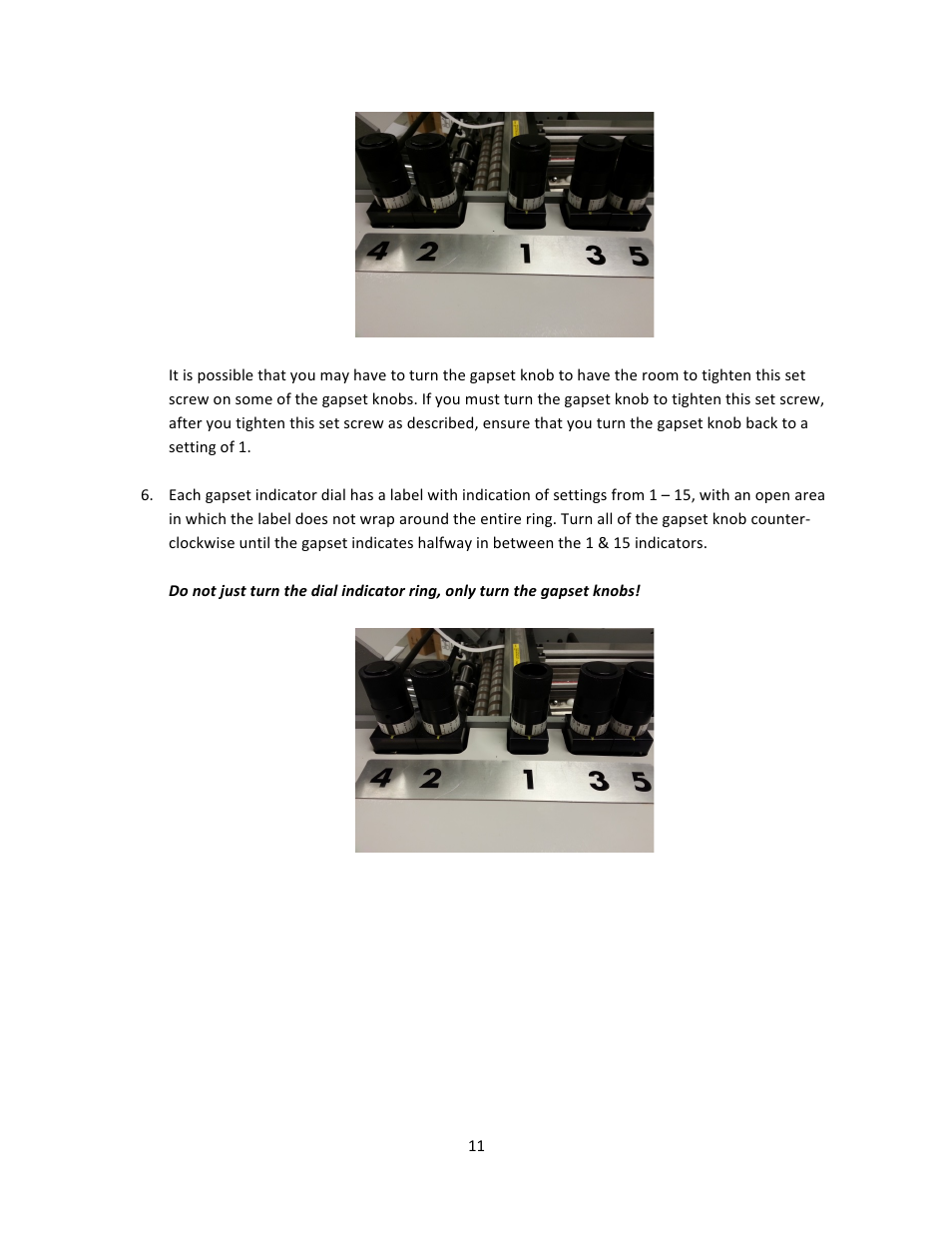 Baumfolder BAUM1620 Gapset Calibration User Manual | Page 11 / 13