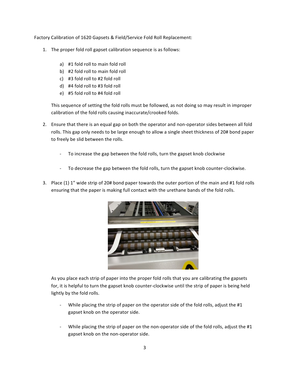Baumfolder BAUM1620 Gapset Calibration User Manual | Page 3 / 13