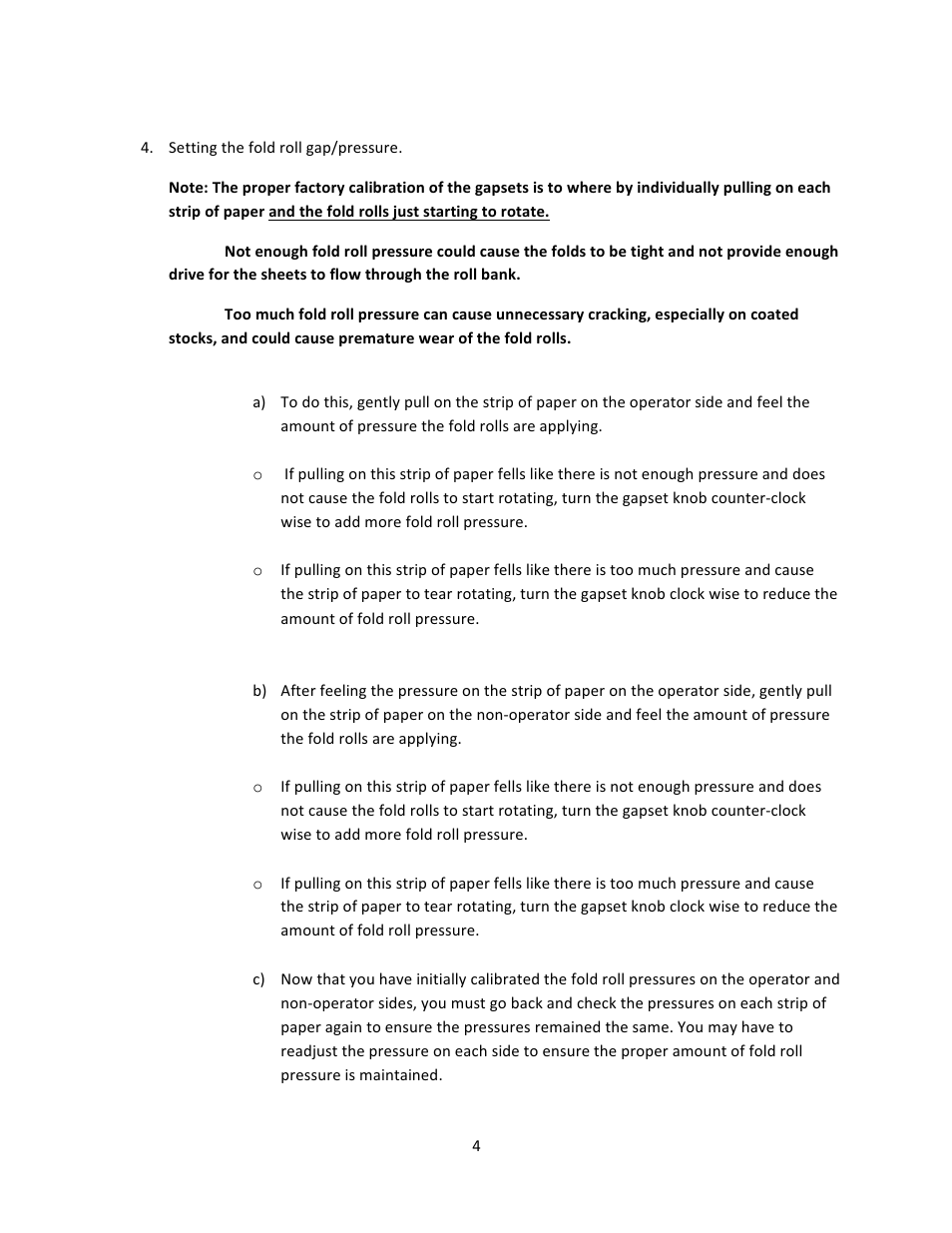 Baumfolder BAUM1620 Gapset Calibration User Manual | Page 4 / 13