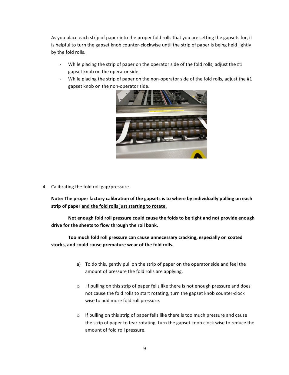 Baumfolder BAUM1620 Gapset Calibration User Manual | Page 9 / 13