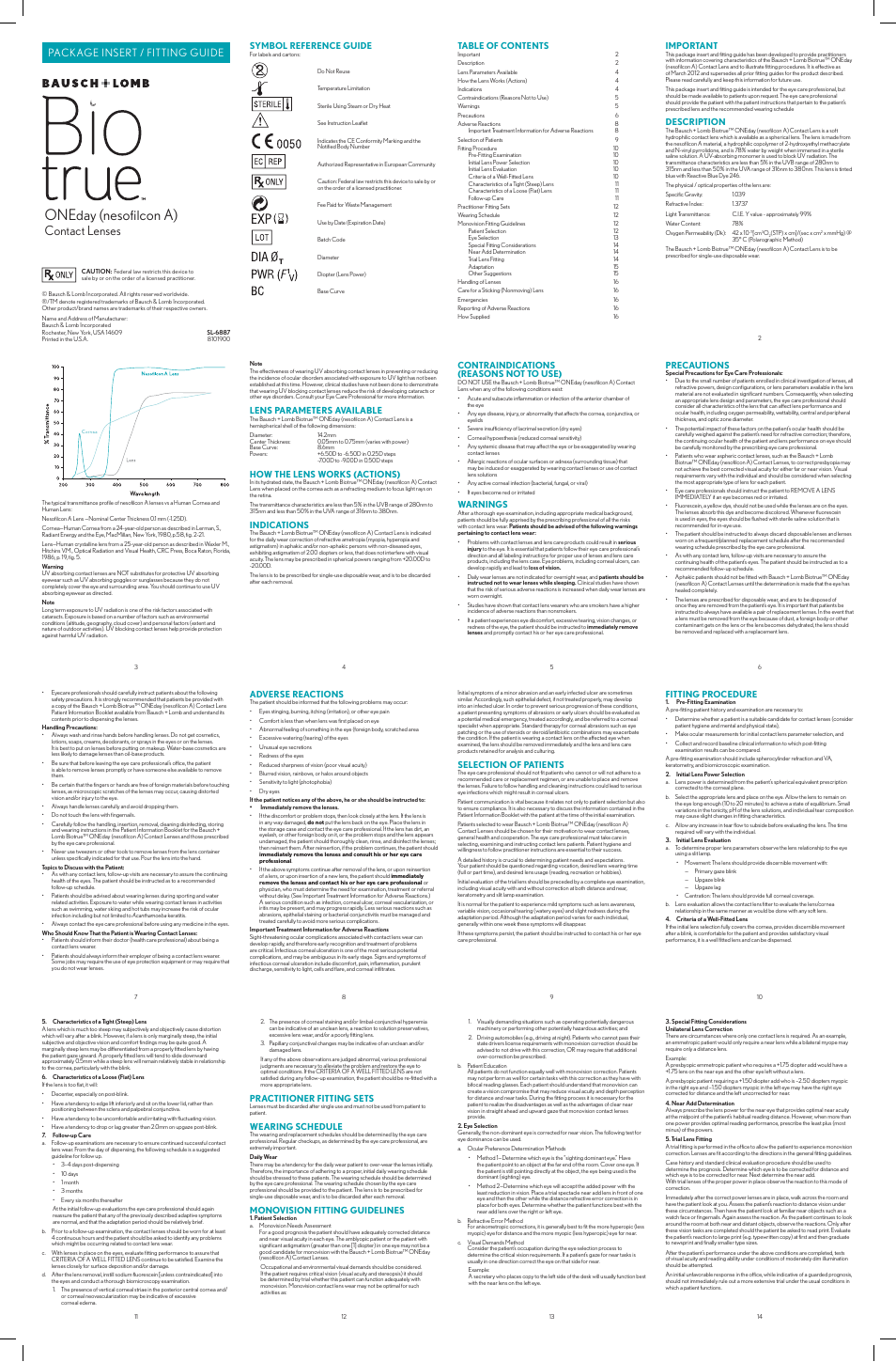 Bausch & Lomb Biotrue ONEday for Presbyopia User Manual | 3 pages