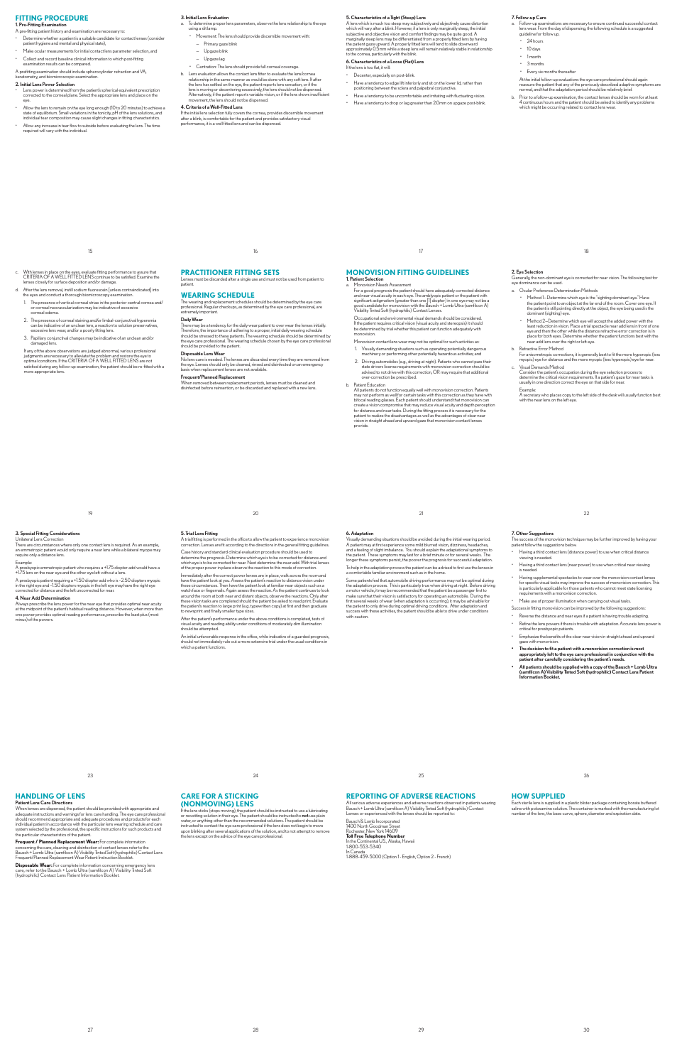 Bausch & Lomb NEW Bausch + Lomb ULTRA contact lenses User Manual | Page 4 / 4