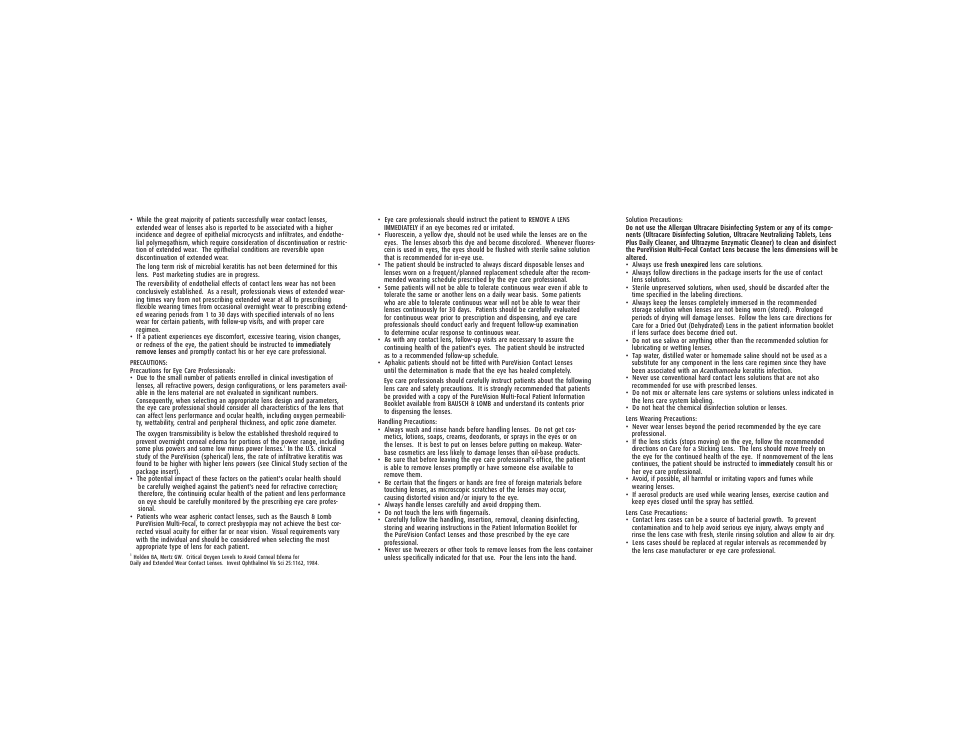 Bausch & Lomb PureVision Multi-Focal Contact Lenses User Manual | Page 3 / 8