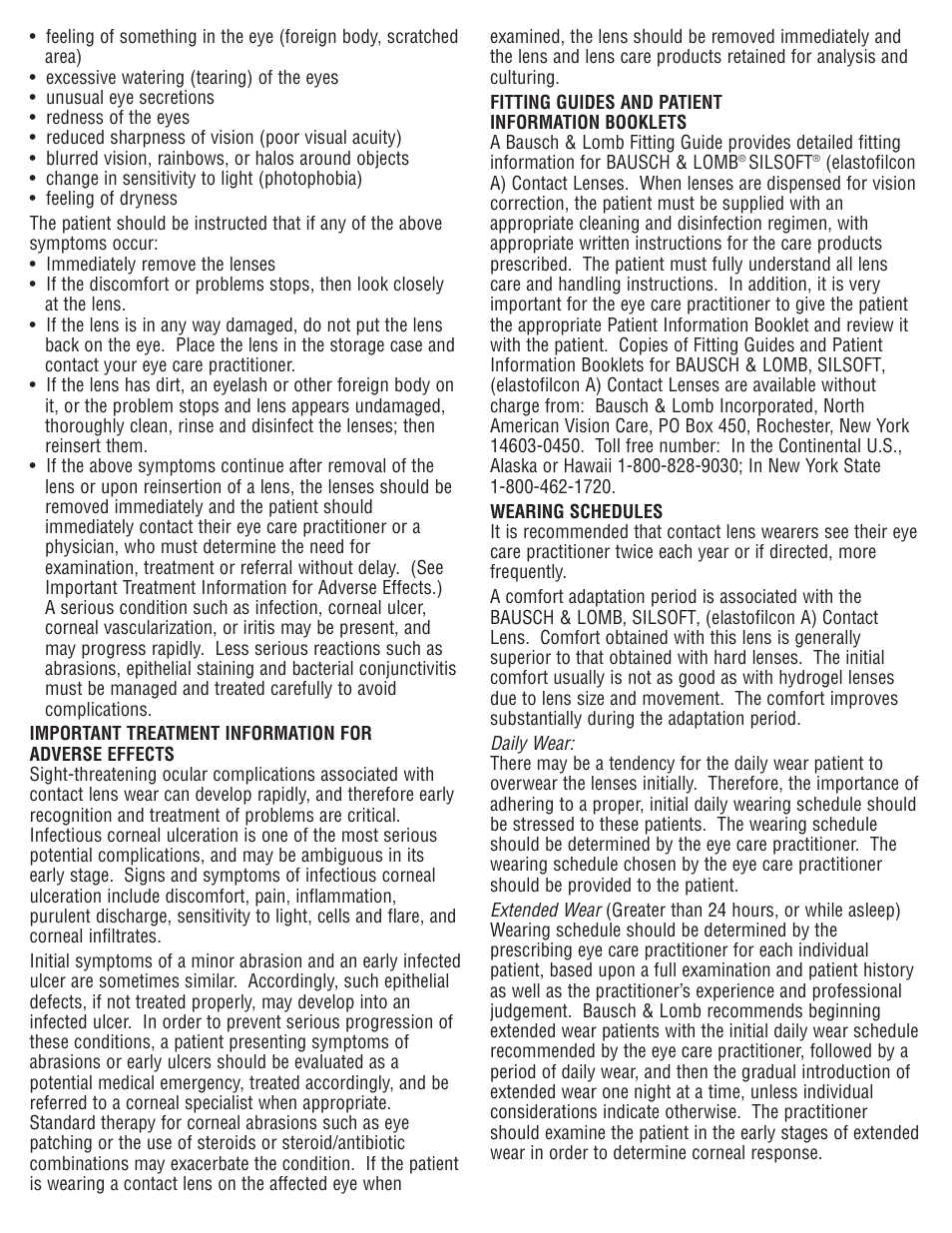 Bausch & Lomb Silsoft and Silsoft Super Contact Lenses User Manual | Page 3 / 5