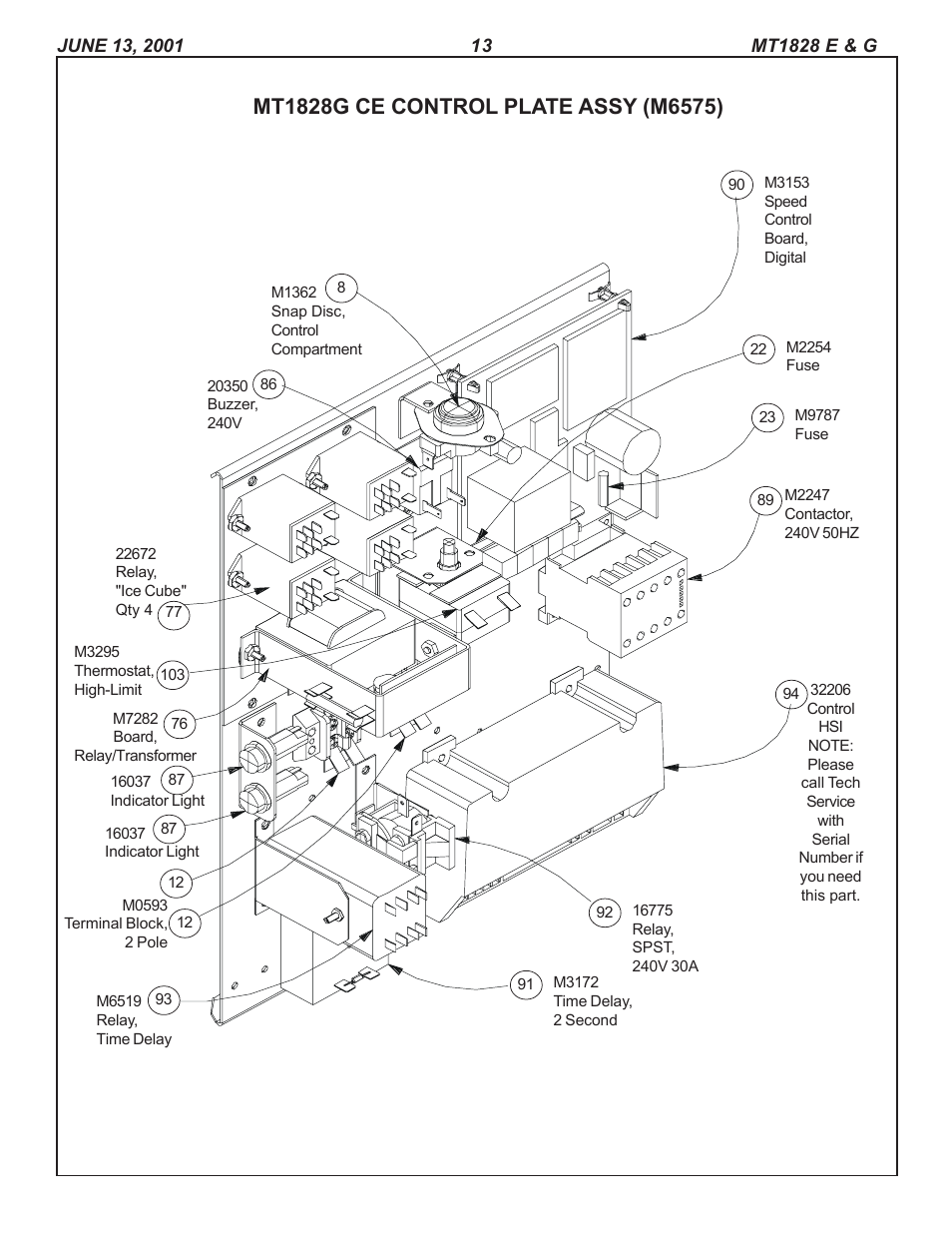 Blodgett CONVEYOR OVEN REPLACEMENT PARTS MT1828E User Manual | Page 13 / 15