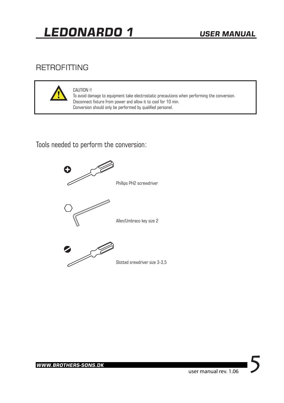 Ledonardo 1 | Brother, Brother & Sons Ledonardo1 Ver. 2 User Manual | Page 6 / 16