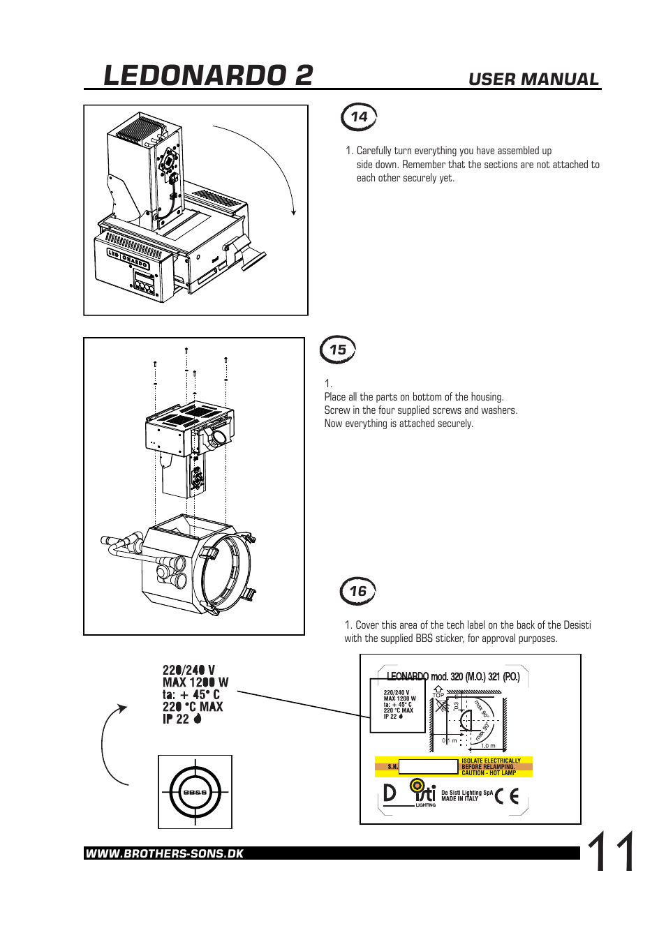 Ledonardo 2 | Brother, Brother & Sons Ledonardo2 Ver. 2 User Manual | Page 12 / 18