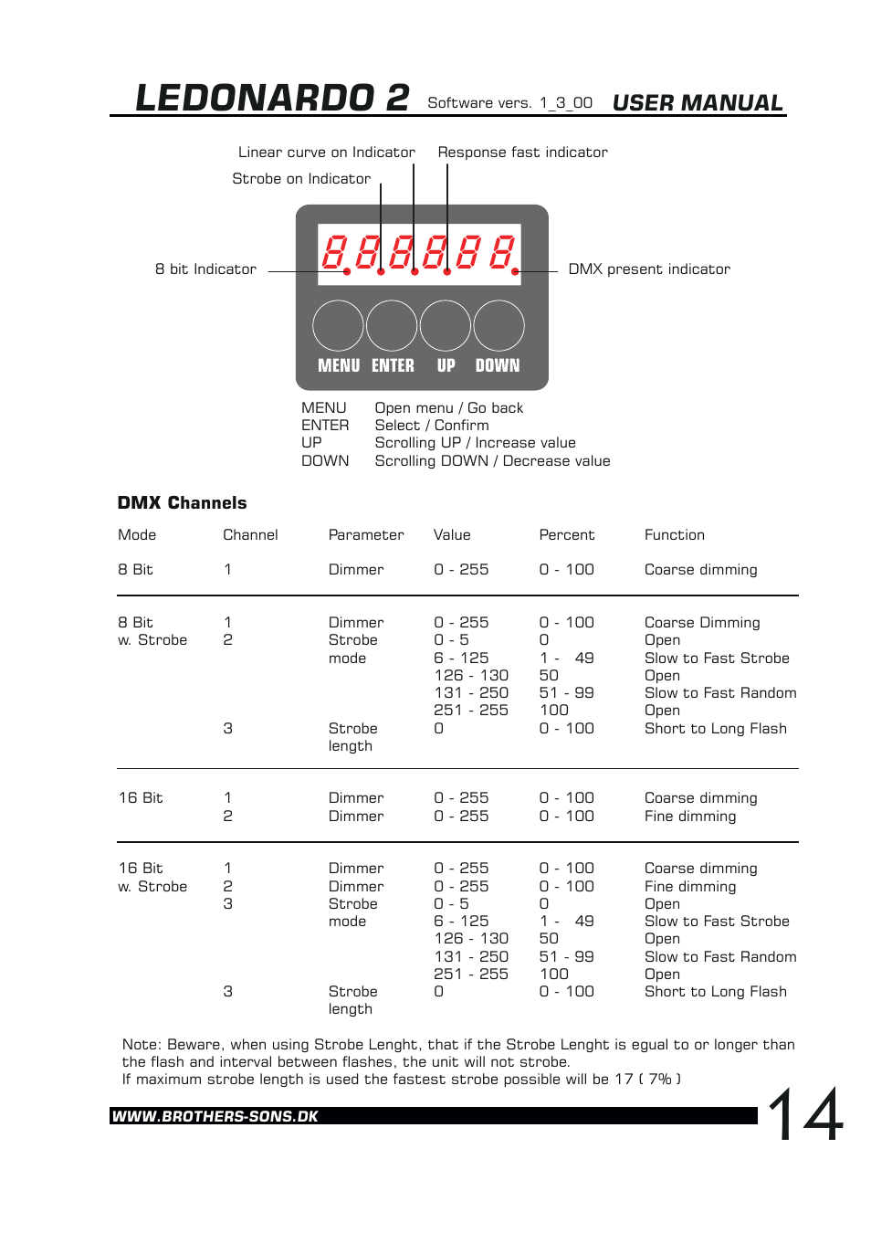 Ledonardo 2, User manual | Brother, Brother & Sons Ledonardo2 Ver. 2 User Manual | Page 15 / 18