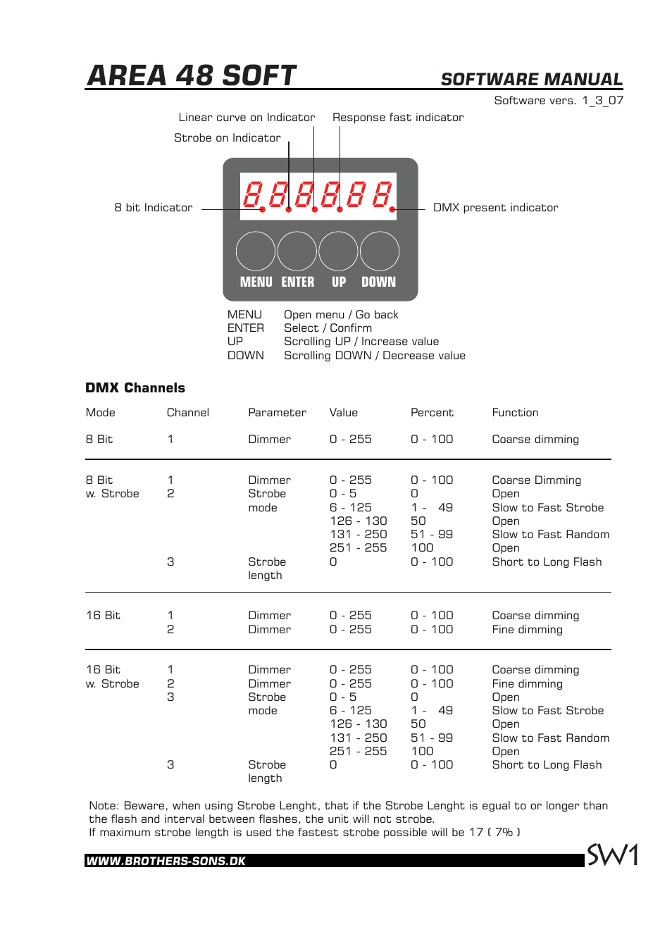 BBS Lighting Area 48 LED User Manual | 3 pages