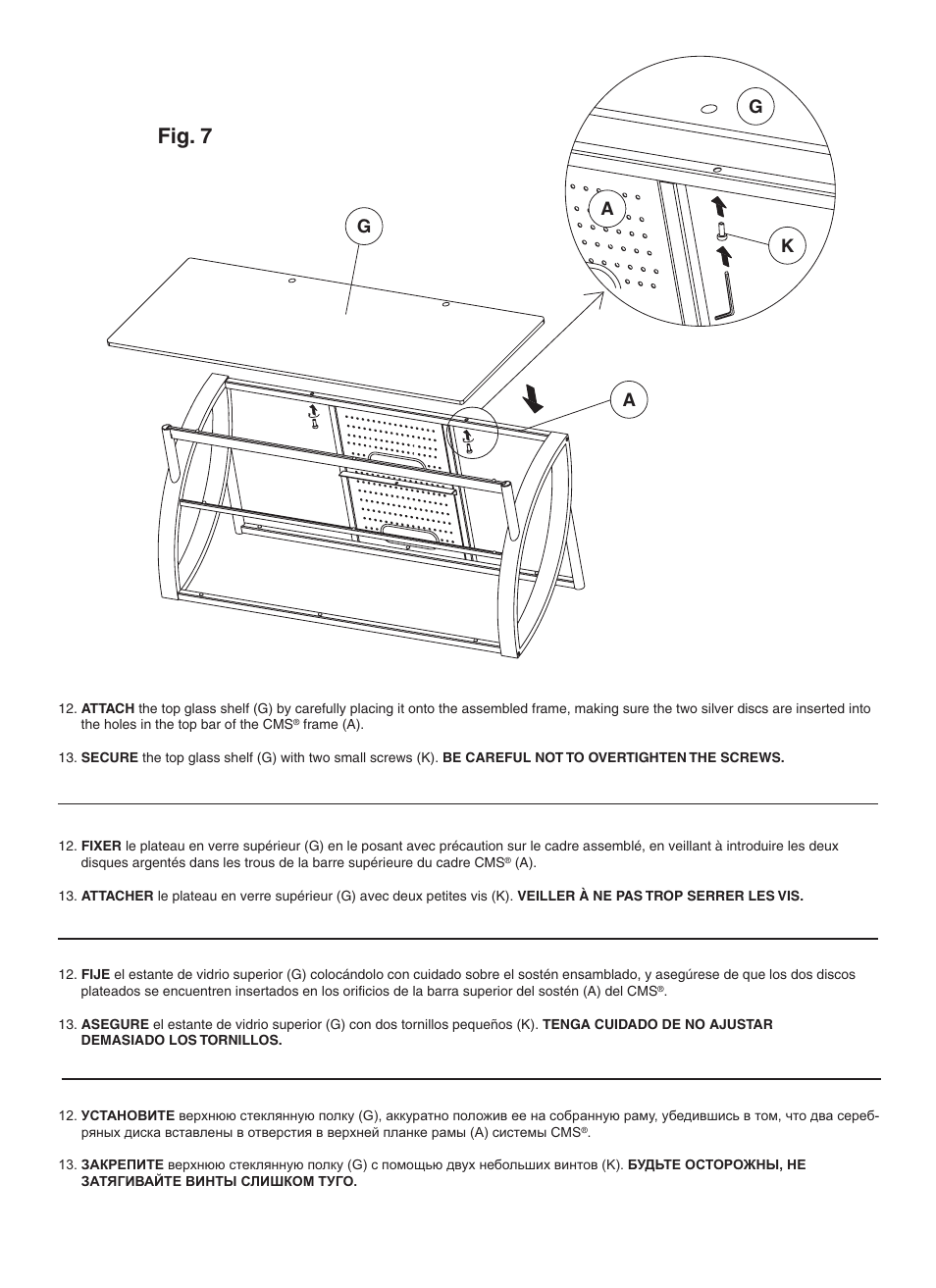 Fig. 7, Kg a g a | Bell'O AVS-4601HG-Feb12 User Manual | Page 10 / 12