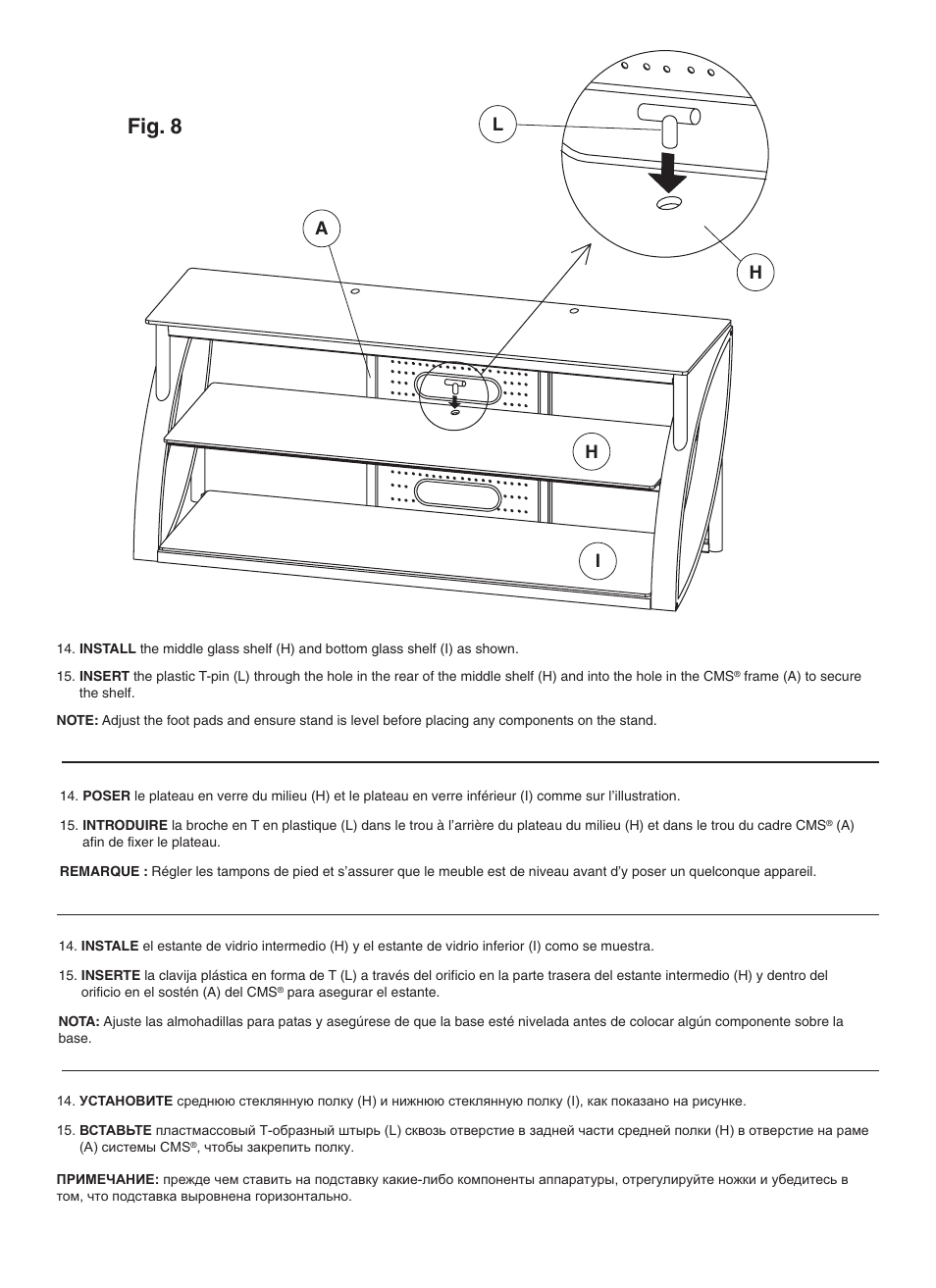 Fig. 8, Lh h a i | Bell'O AVS-4601HG-Feb12 User Manual | Page 11 / 12