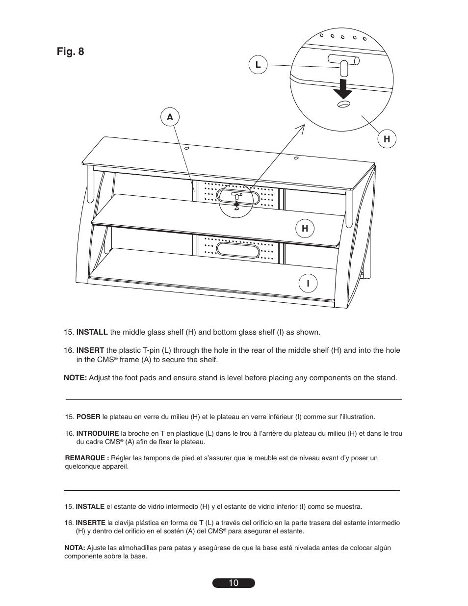 Fig. 8 | Bell'O AVS-4601HG User Manual | Page 10 / 12