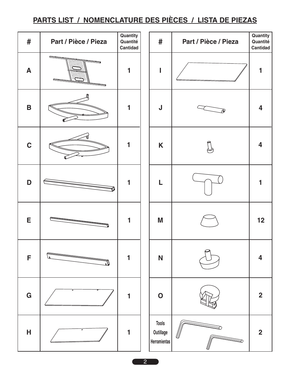 Bell'O AVS-4601HG User Manual | Page 2 / 12