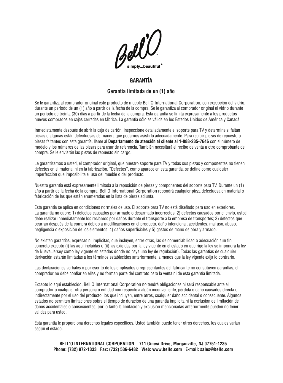 Bell'O PVS4252 User Manual | Page 11 / 12