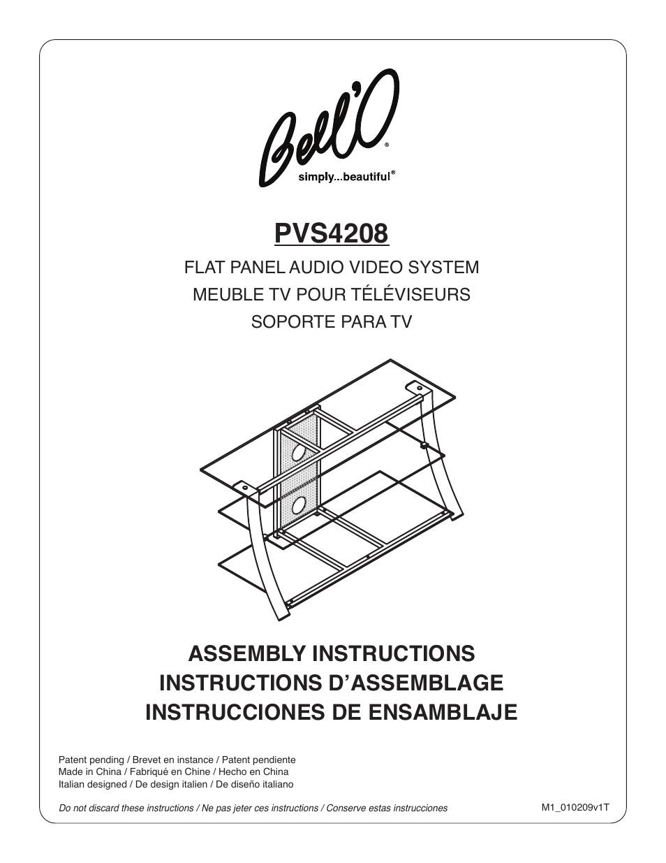 Bell'O PVS4208 User Manual | 8 pages