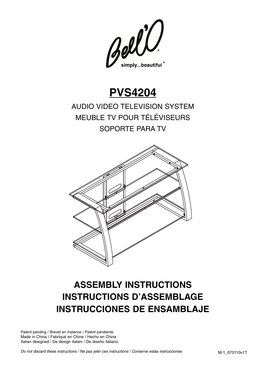 Bell'O PVS4204 User Manual | 11 pages