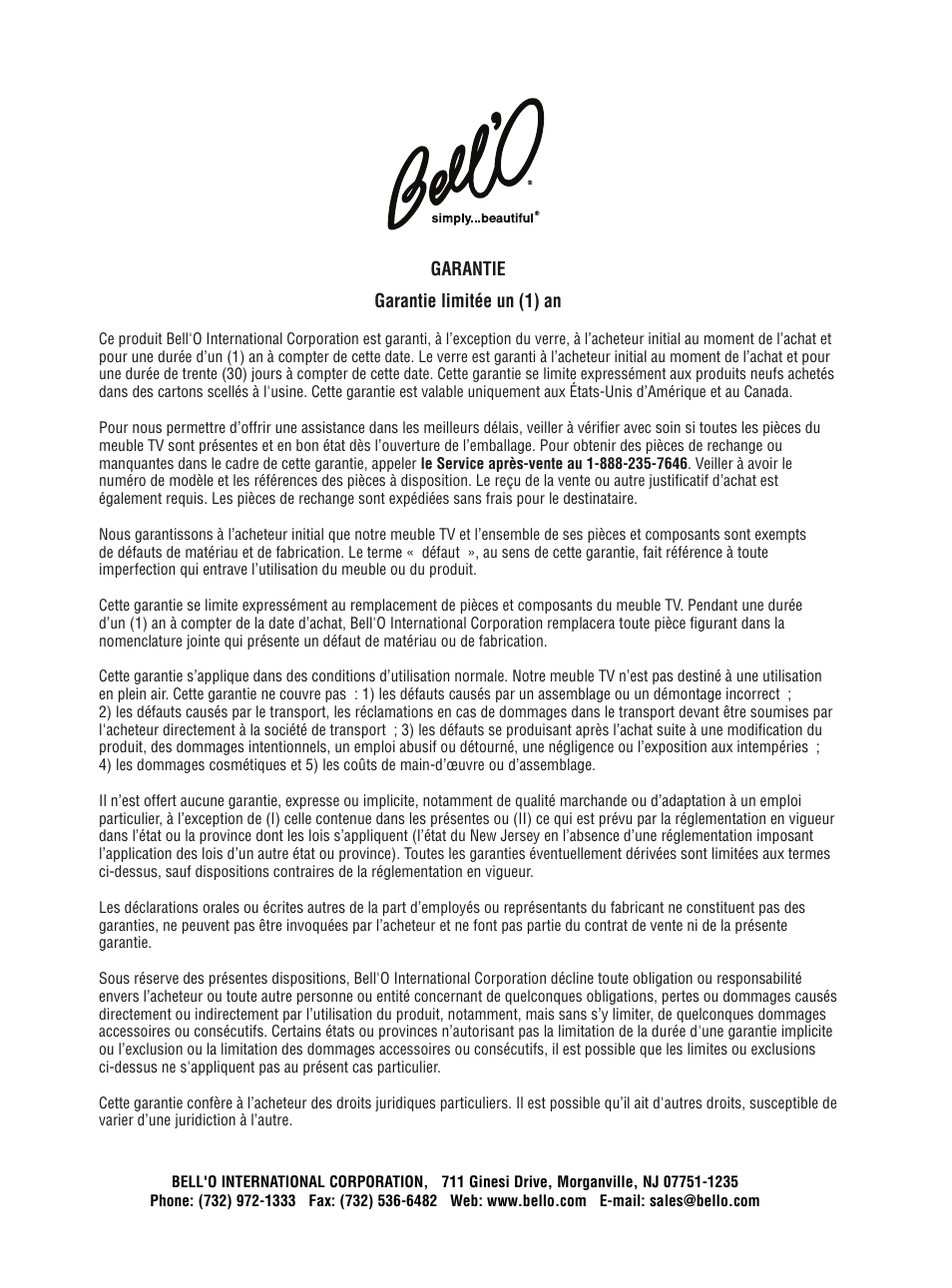 Bell'O PVS4204 User Manual | Page 10 / 11