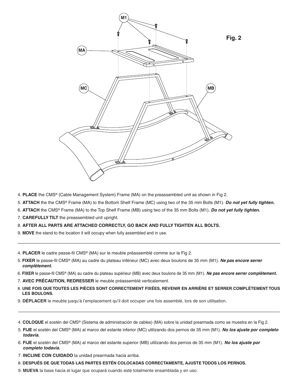 Fig. 2 | Bell'O PVS3103-Aug10 User Manual | Page 5 / 8