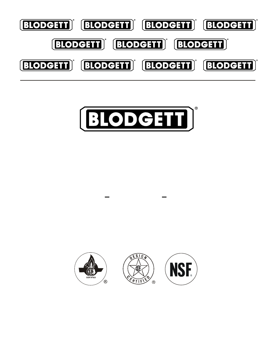 Blodgett BLP-40G User Manual | 17 pages