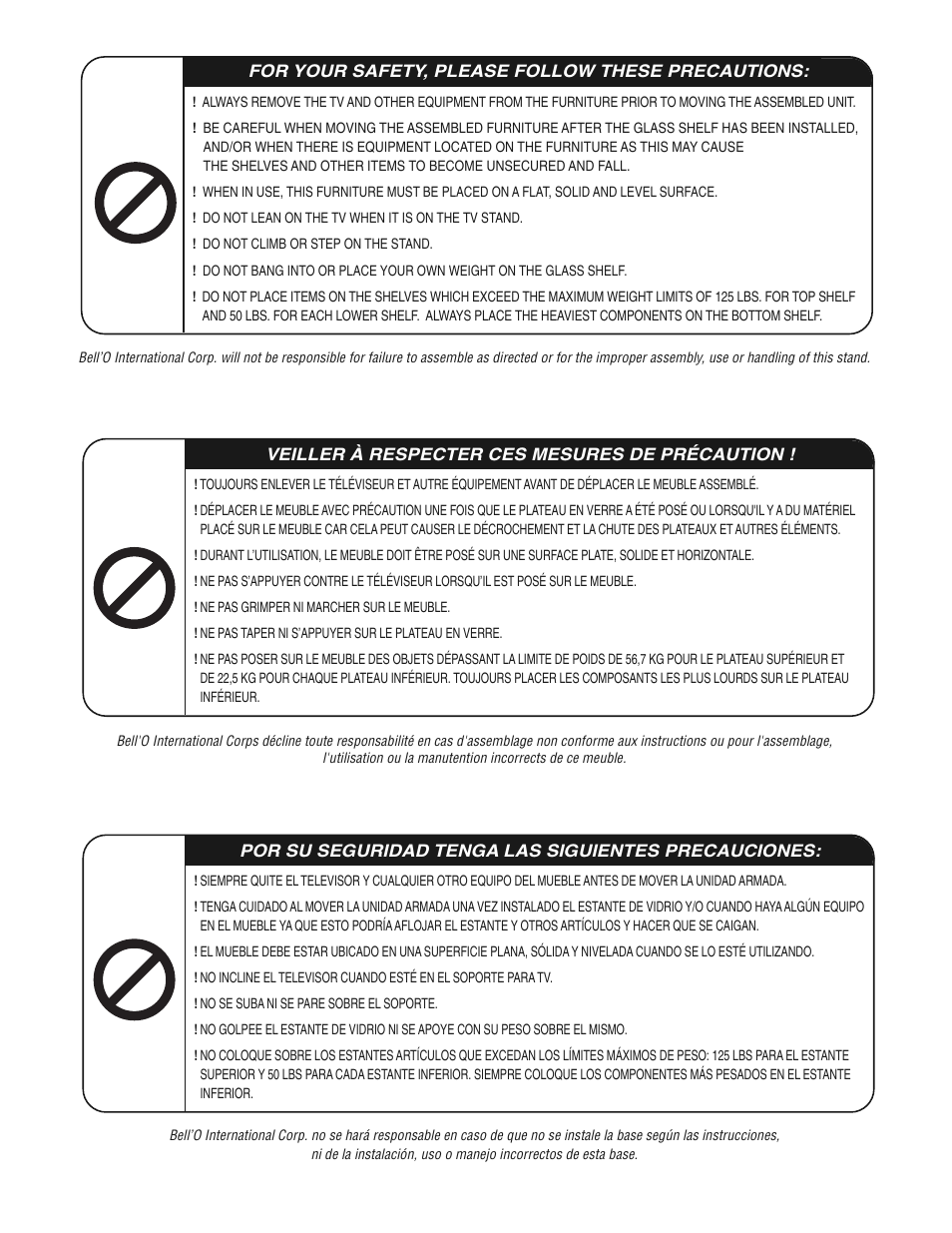 Bell'O AVSC-2121-Mar09 User Manual | Page 3 / 8