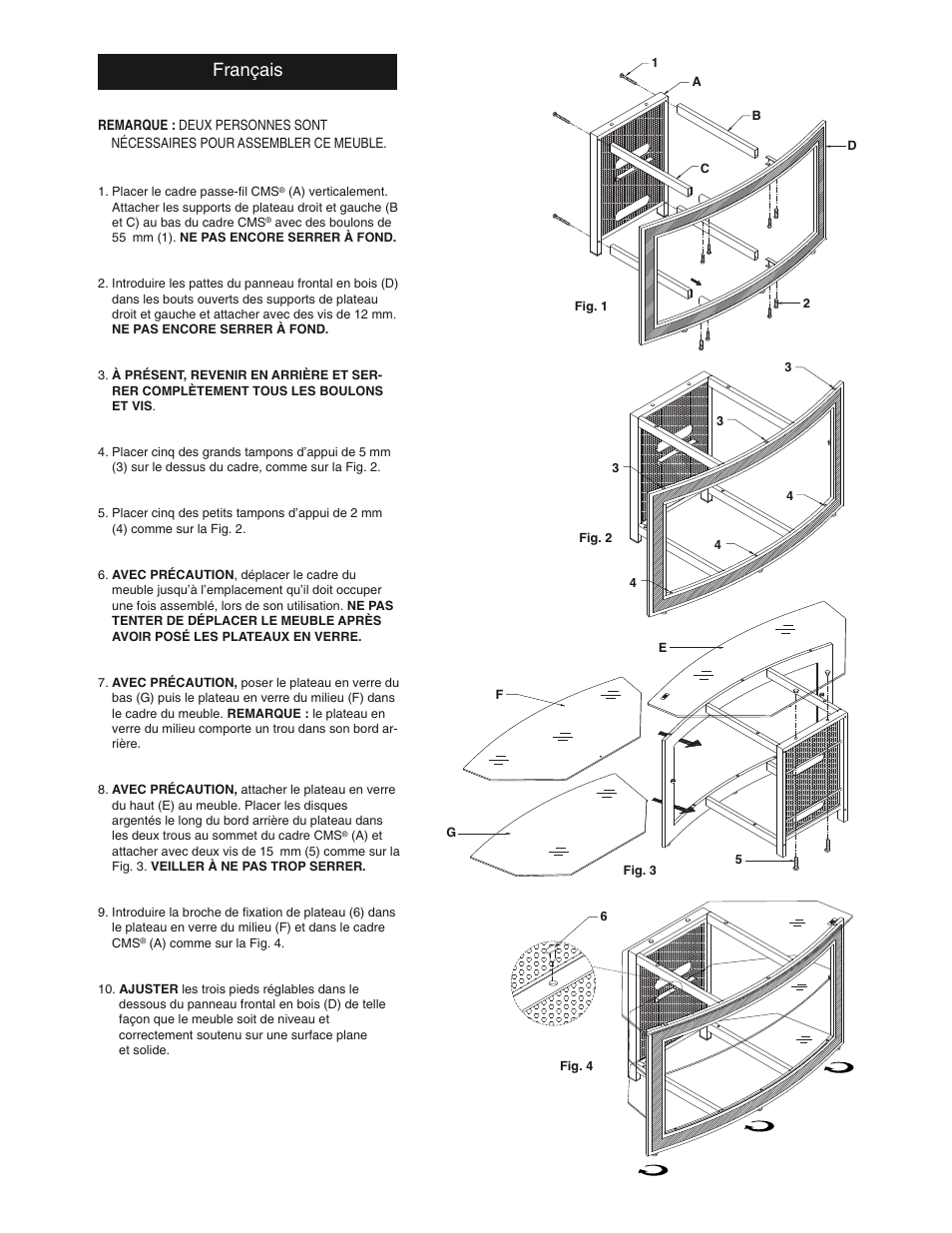 Français | Bell'O AVSC-2121-Mar09 User Manual | Page 5 / 8