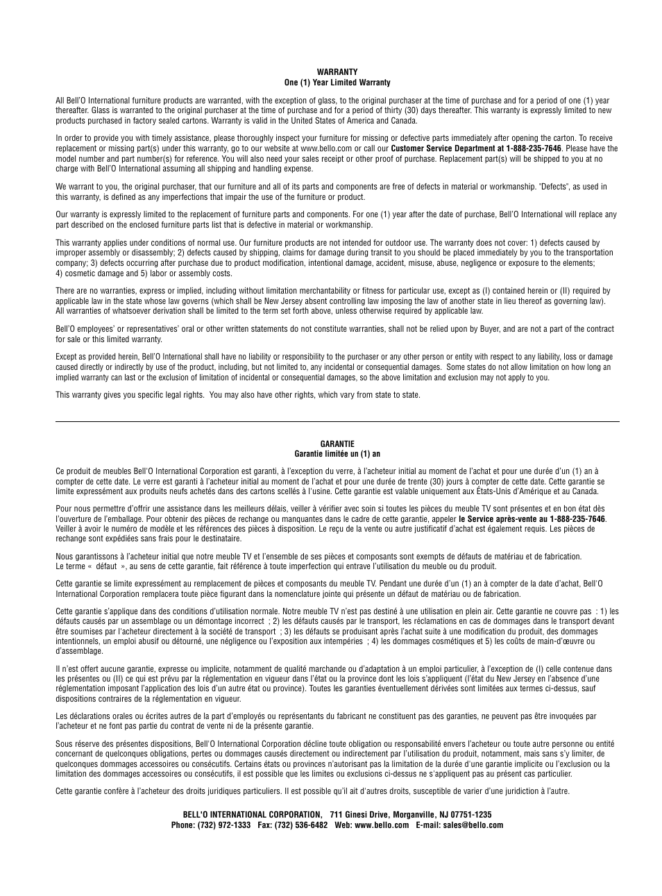 Bell'O CW340 User Manual | Page 11 / 12