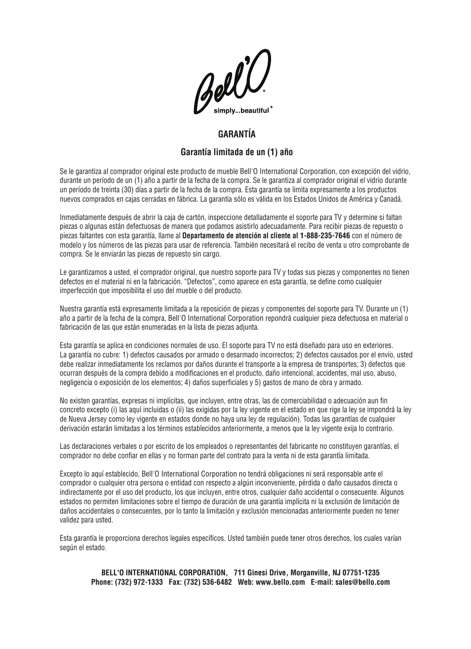 Bell'O CW343 User Manual | Page 13 / 14
