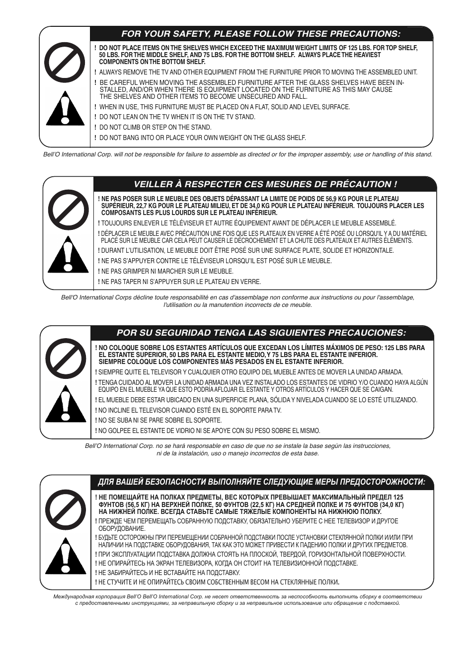 Bell'O CW343 User Manual | Page 2 / 14