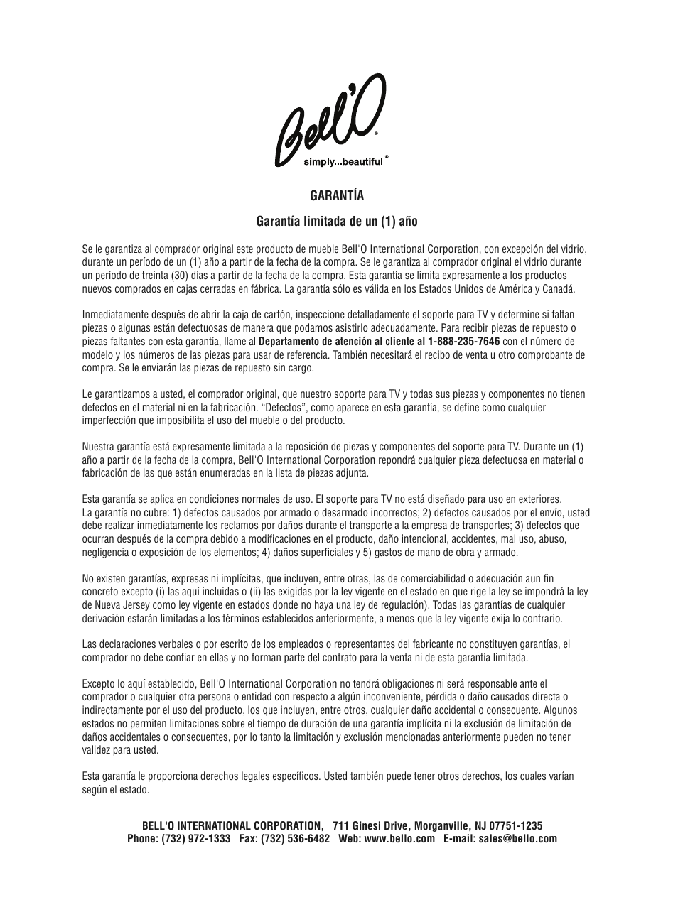 Bell'O AT306 User Manual | Page 11 / 12
