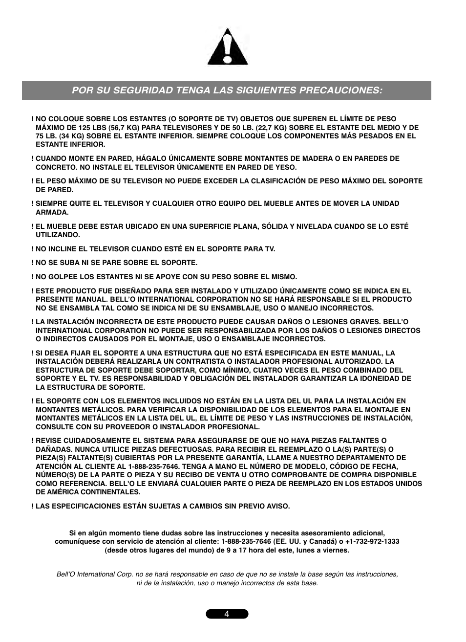 Bell'O TPC2143 User Manual | Page 4 / 24