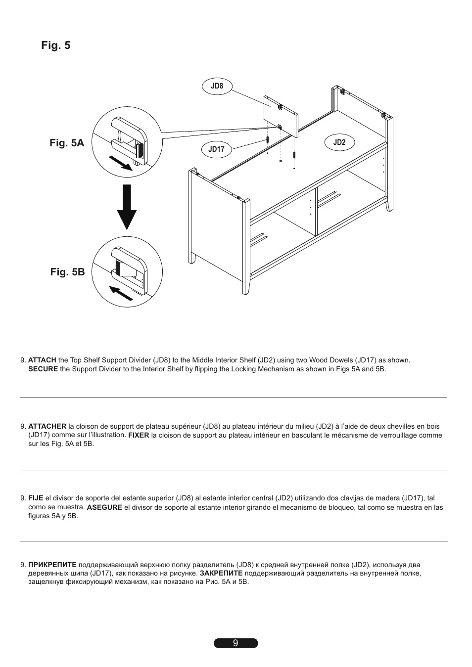 Fig. 5, Fig. 5a fig. 5b | Bell'O WAVS99152 User Manual | Page 9 / 16