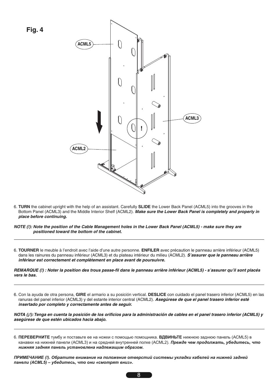 Fig. 4 | Bell'O WAVS99163-Oct13 User Manual | Page 8 / 20