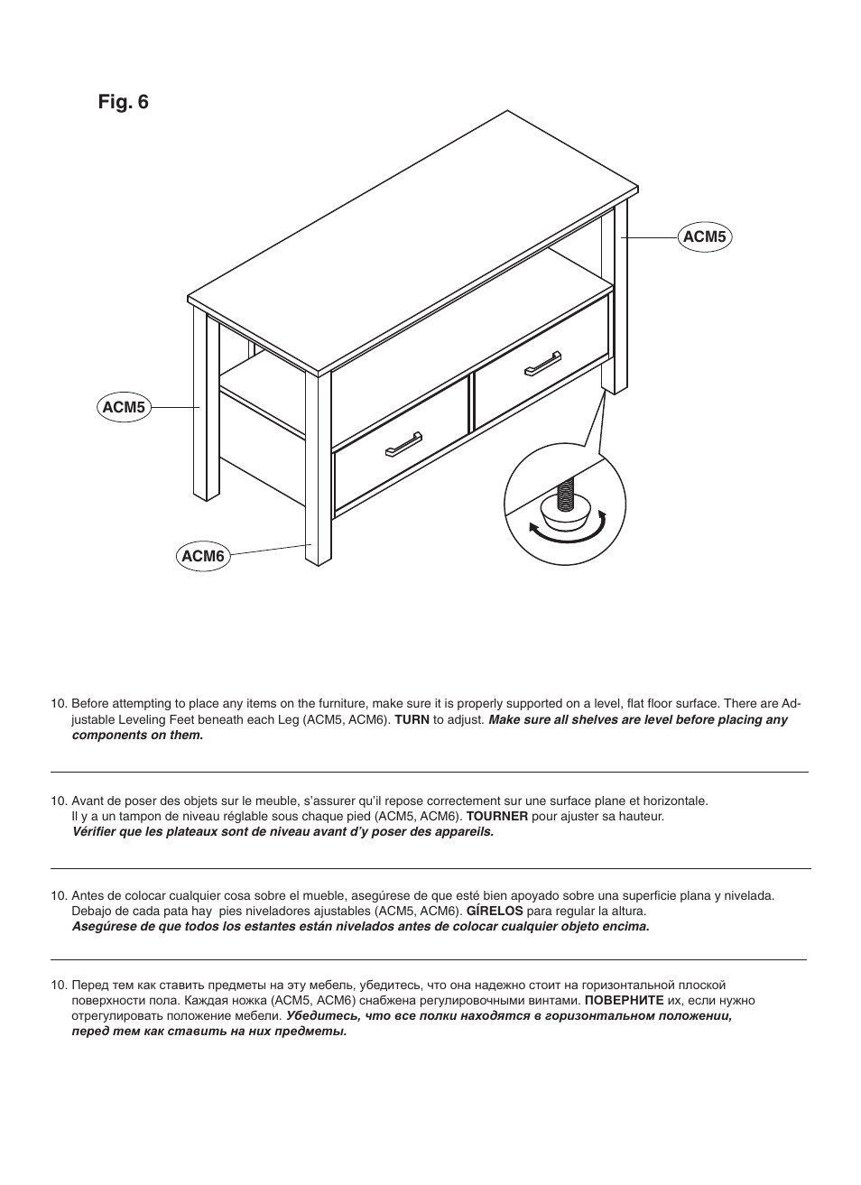 Fig. 6 | Bell'O WAVS329 User Manual | Page 9 / 11