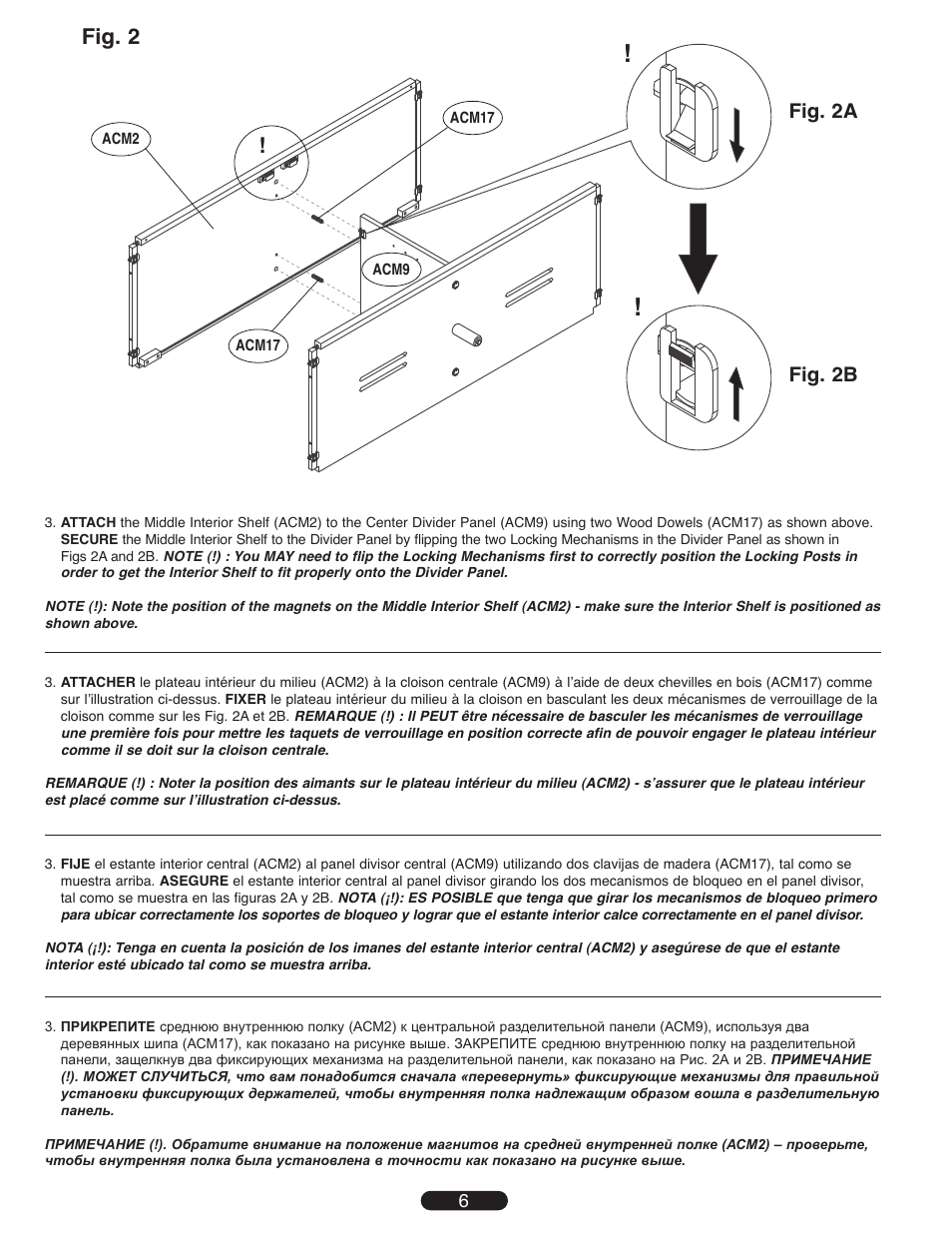 Fig. 2, Fig. 2a fig. 2b | Bell'O WAVS99144 User Manual | Page 6 / 20