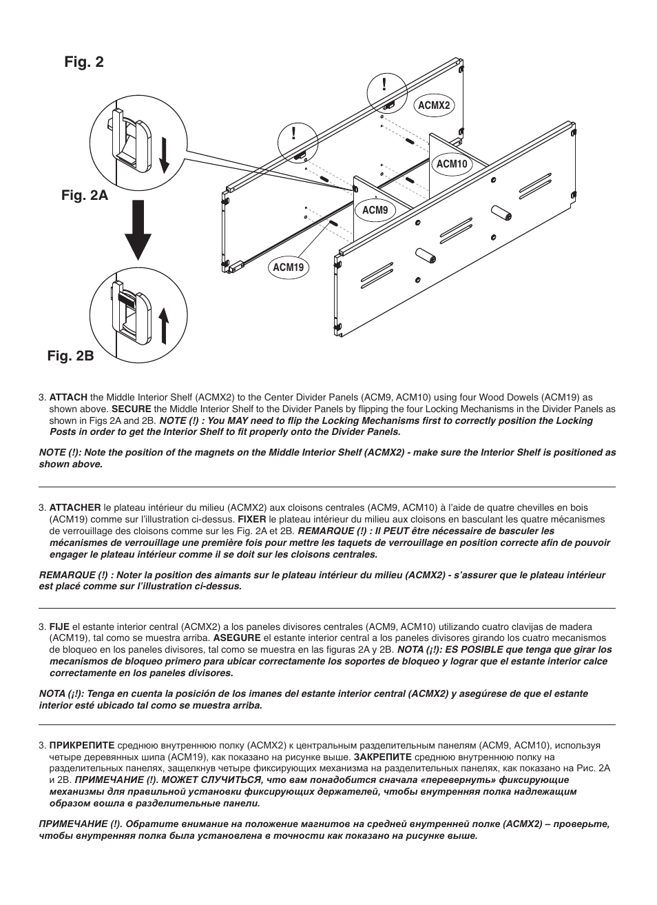 Fig. 2, Fig. 2a fig. 2b | Bell'O WAVS99175 User Manual | Page 6 / 16