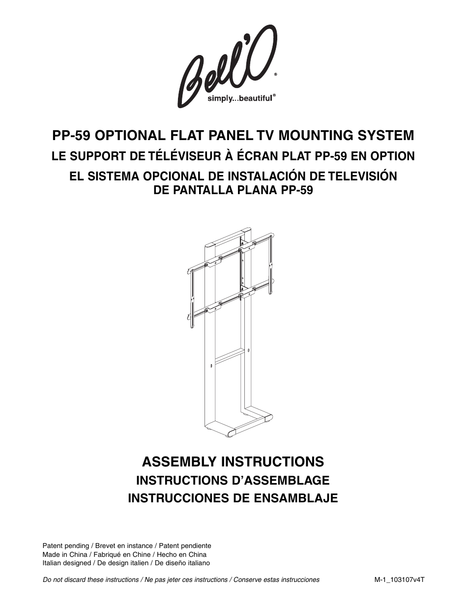 Bell'O PP59 User Manual | 15 pages