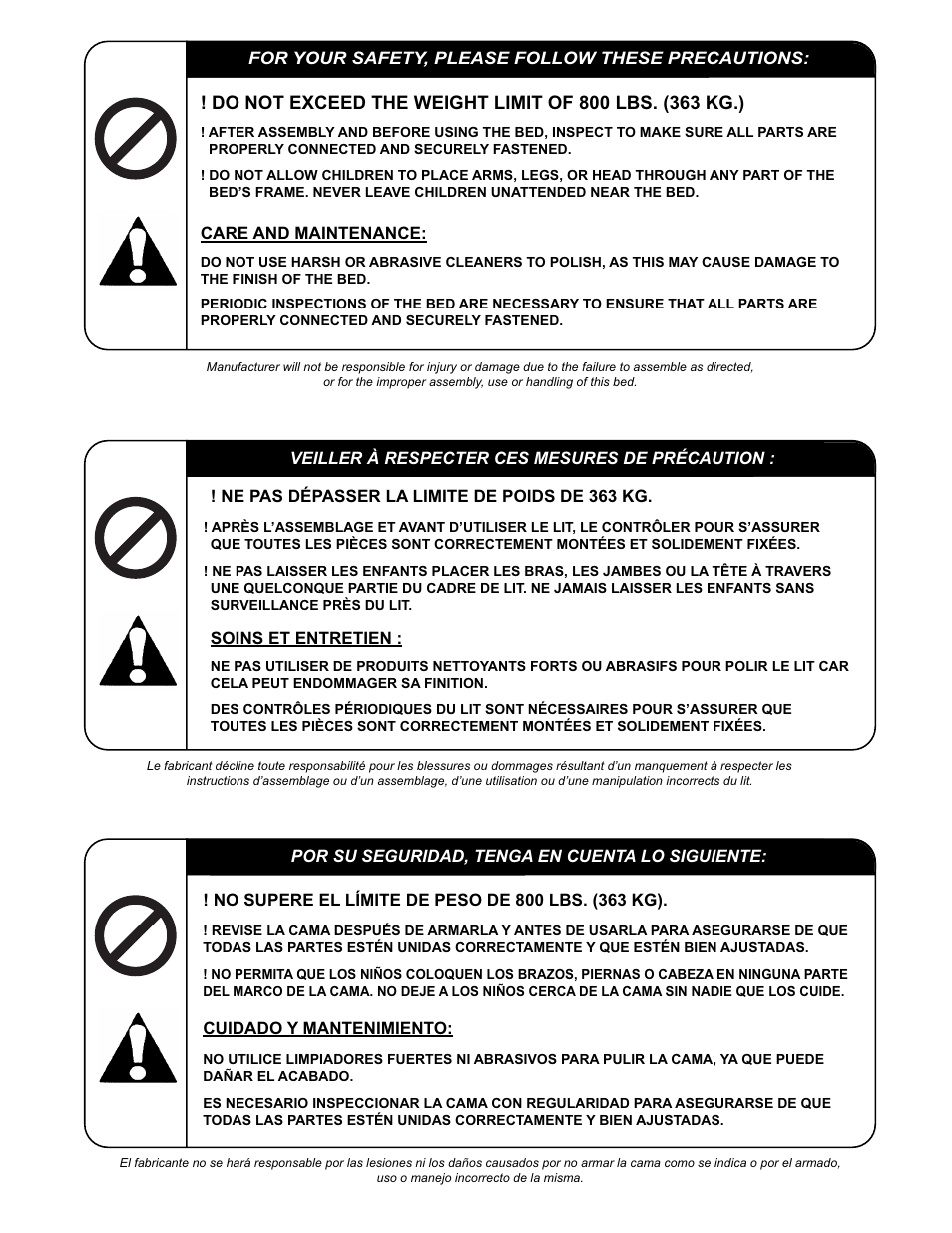 Bell'O B538KDB King Size User Manual | Page 2 / 11