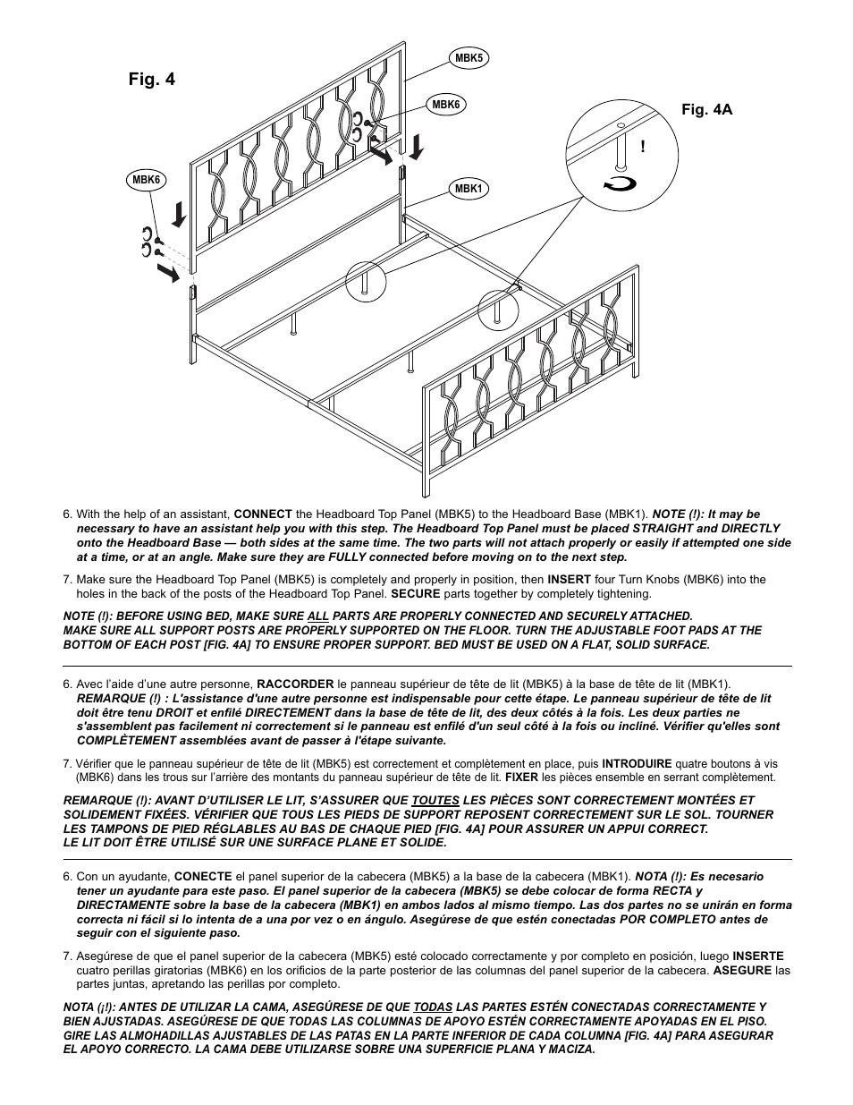 Fig. 4 | Bell'O B540KEB King Size User Manual | Page 7 / 8