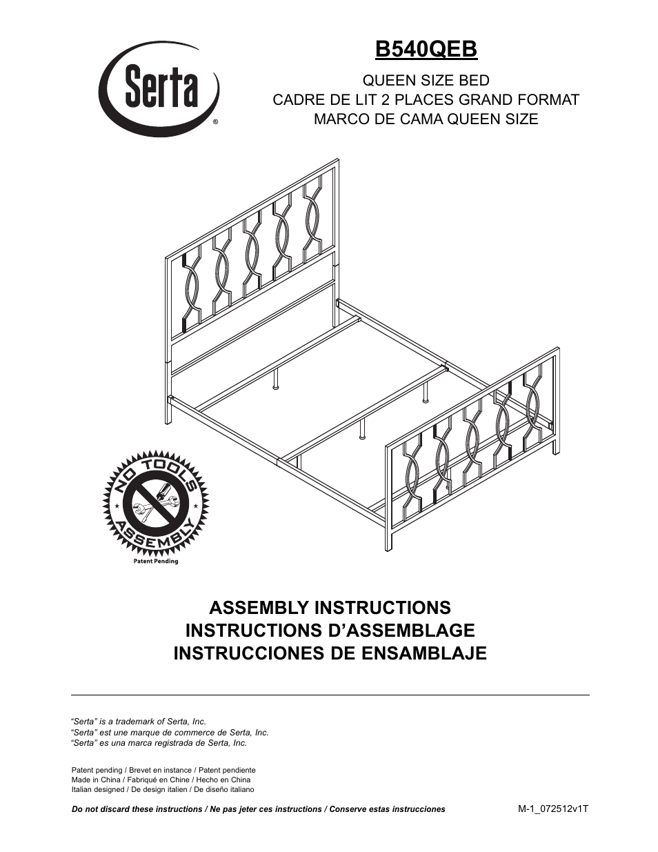 Bell'O B540QEB Queen Size User Manual | 8 pages