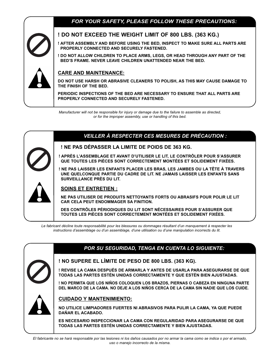 Bell'O B544KDB Queen Size User Manual | Page 2 / 11