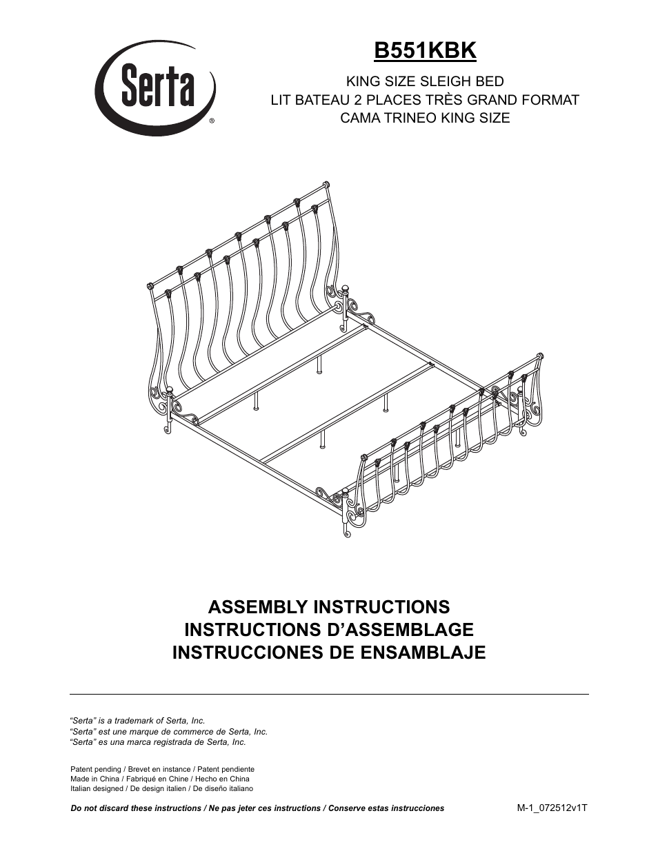Bell'O B551KBK King Size User Manual | 8 pages