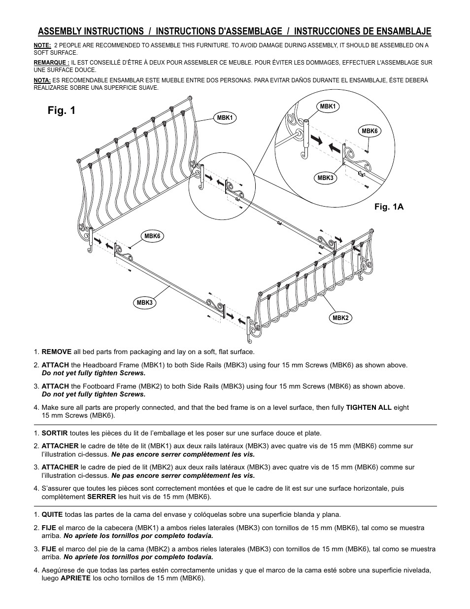 Fig. 1 | Bell'O B551KBK King Size User Manual | Page 4 / 8