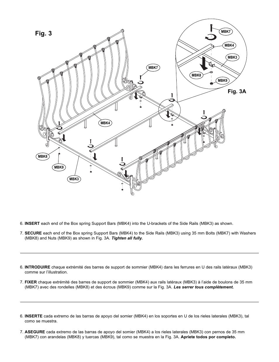 Fig. 3, Fig. 3a | Bell'O B551KBK King Size User Manual | Page 6 / 8
