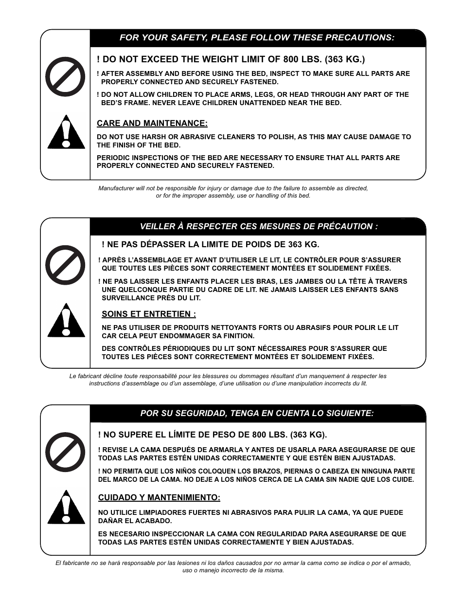 Bell'O B551KBK Queen Size User Manual | Page 2 / 8